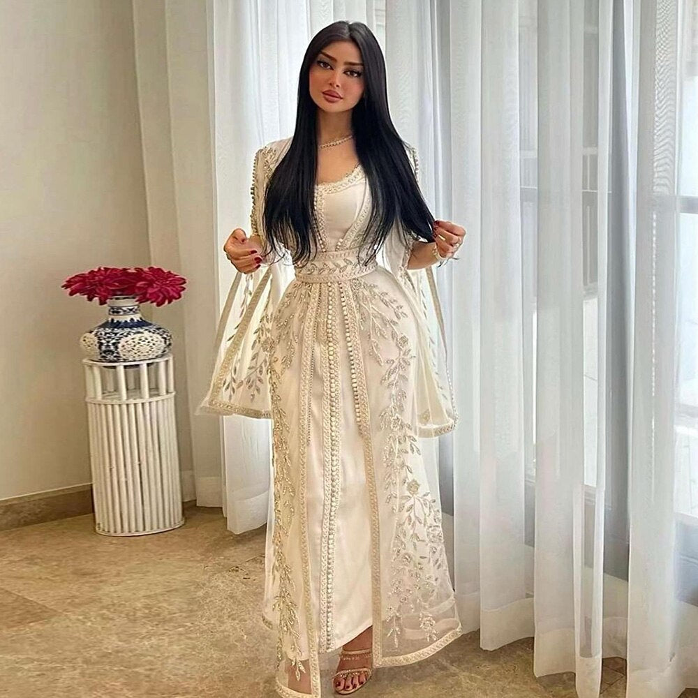 New African Attire Bridesmaid Modern Elegant outlet Dubai Moroccan Caftan Arabic party wear Beach kaftan Formal Women Wedding Dresses Muslim Dress