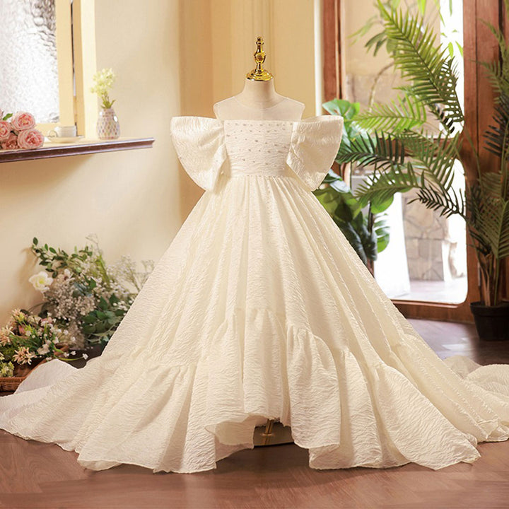 DreamyVow Luxury White Girl Arab Princess Birthday Party First Communion Dress J162