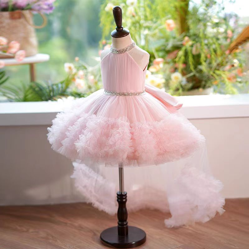 DreamyVow White Tulle Girl Birthday Holiday Dress J342