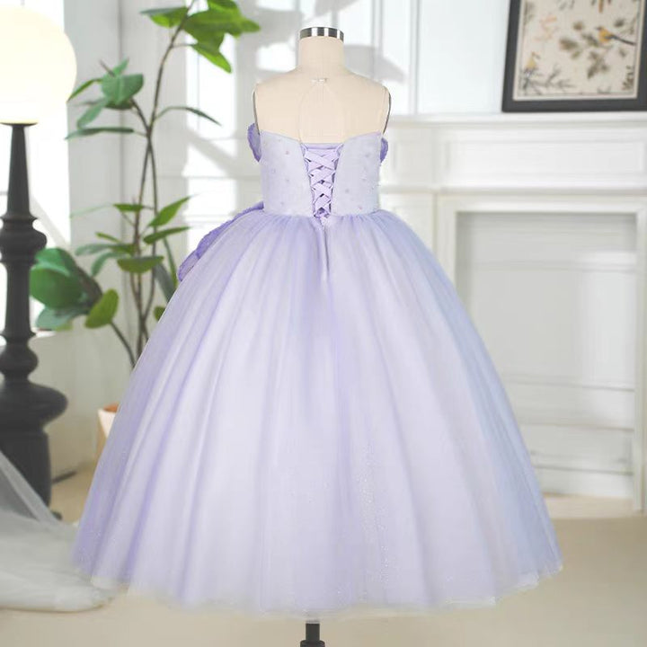 DreamyVow Lilac Girl Dress Sequined Kids Pageant Girl Dress J331