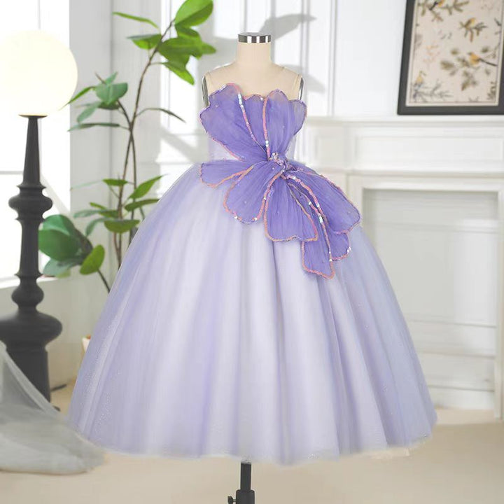 DreamyVow Lilac Girl Dress Sequined Kids Pageant Girl Dress J331