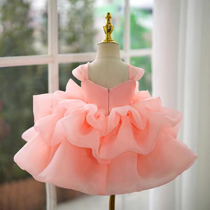 DreamyVow White Baby Girl Dress Pink for Birthday First Communion Party J317