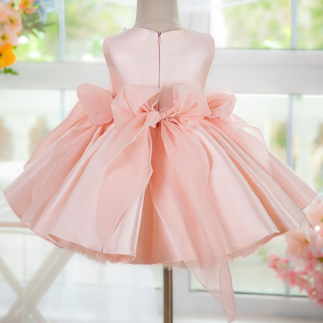 DreamyVow Sleeveless Pink Baby Pearls Princess Girl Dress J208