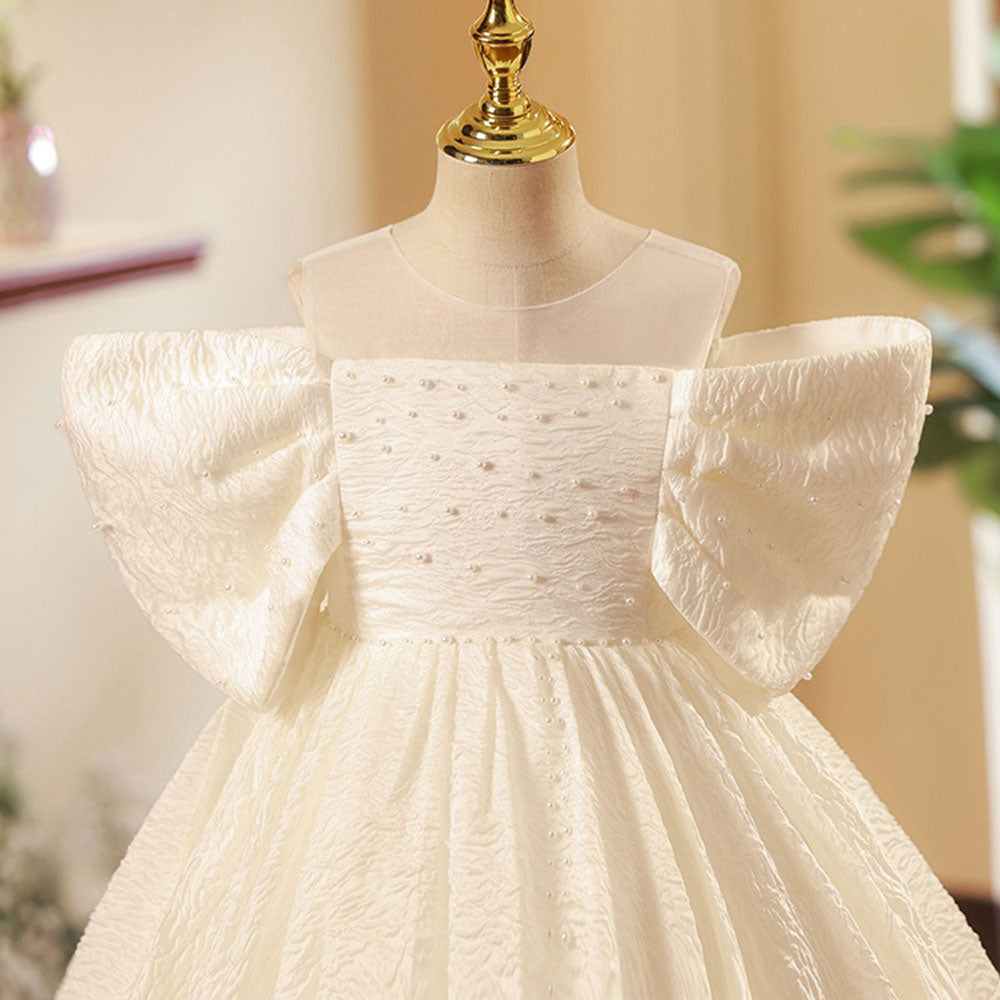 DreamyVow Luxury White Girl Arab Princess Birthday Party First Communion Dress J162