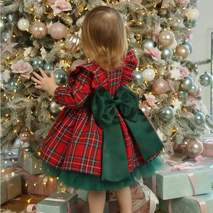 DreamyVow Red Long Sleeve Christmas Girl Dress Birthday Ball Gown J278