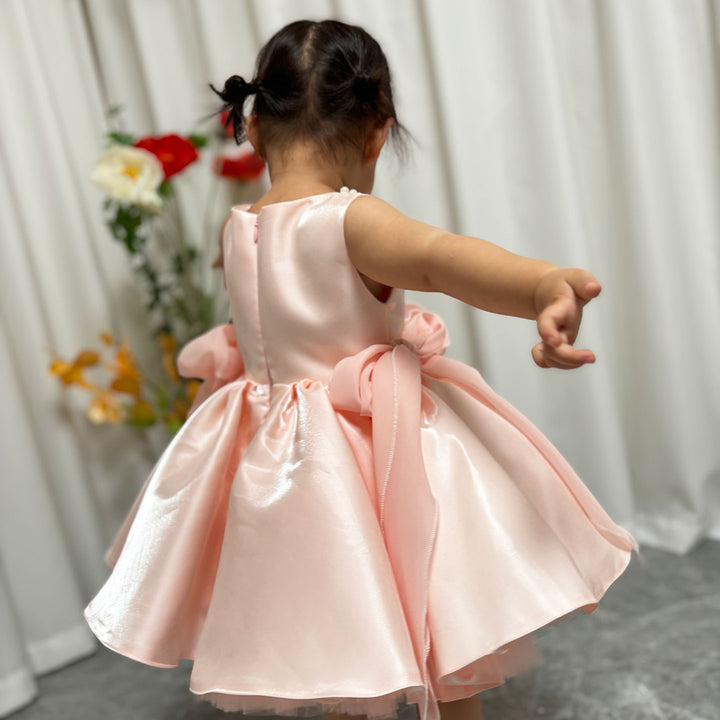 DreamyVow Sleeveless Pink Baby Pearls Princess Girl Dress J208