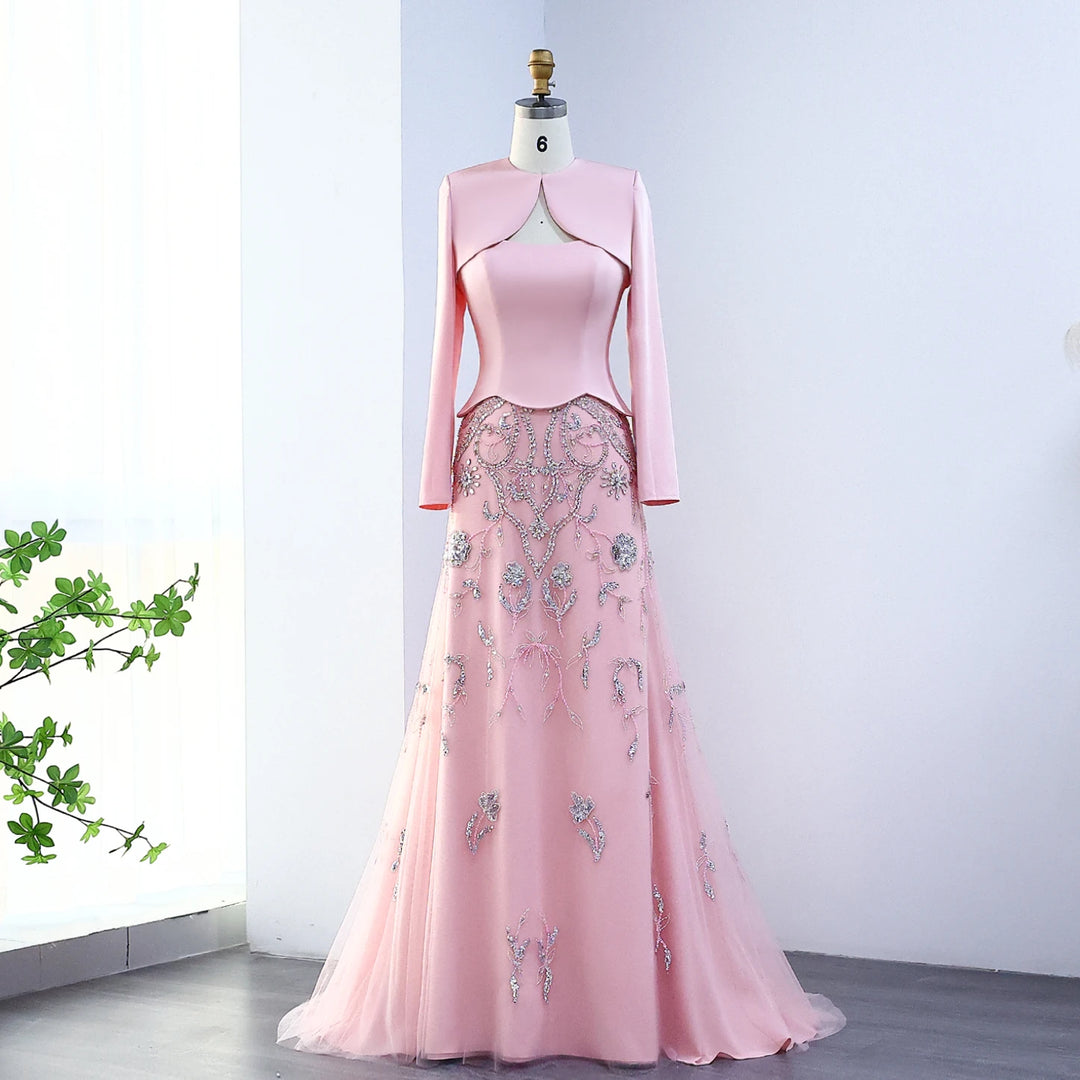 Luxury Arabic Evening Dress Wedding Elegant Formal Party Gowns SS254