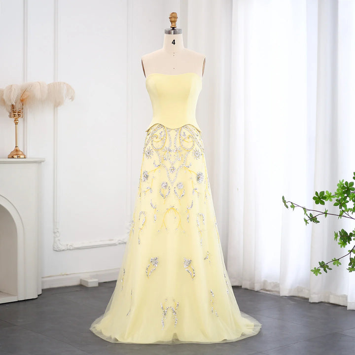 Luxury Arabic Evening Dress Wedding Elegant Formal Party Gowns SS254