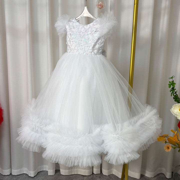 DreamyVow Elegant Flower Girl Dress Gold Kids for Birthday Wedding Party J069