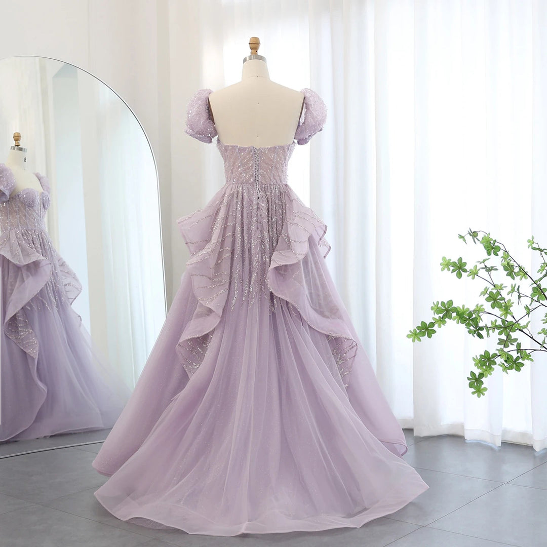 Dreamy Vow Elegant Lilac Saudi Arabia Evening Dress for Wedding 2024 Luxury Dubai Long Women Engagement Party Prom Gowns SS452-DreamyVow