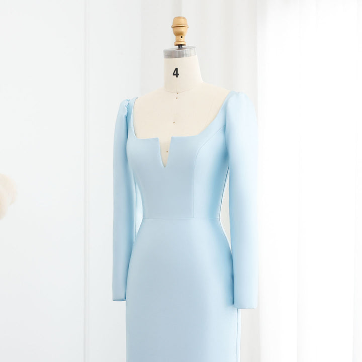 Dreamy Vow Luxury Blue One Shoulder Evening Dress with Overskirt SS140