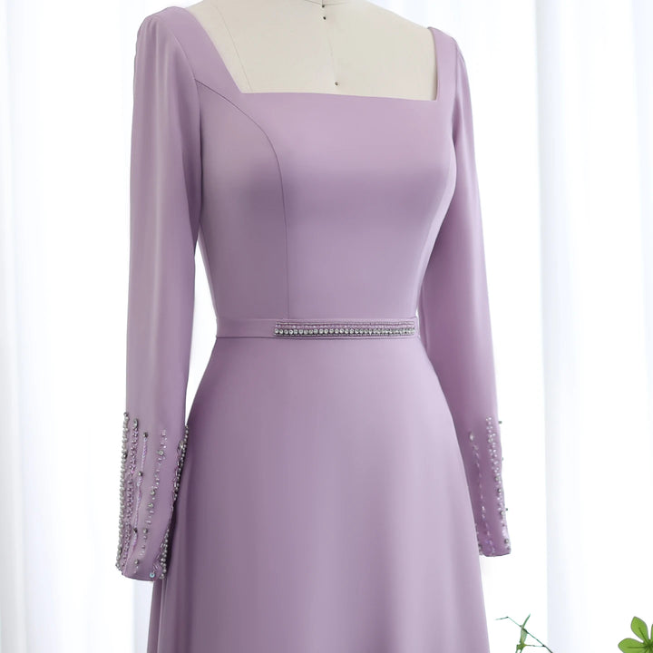 Luxury Lilac Ruffles Dubai Evening Dresses for Wedding Party Dresses SS579