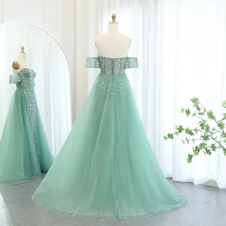 فستان سهرة عربي فاخر بحورية البحر من Dreamy Vow مع تنورة 2024 أنيق دبي للنساء لحفلات الزفاف SS168 