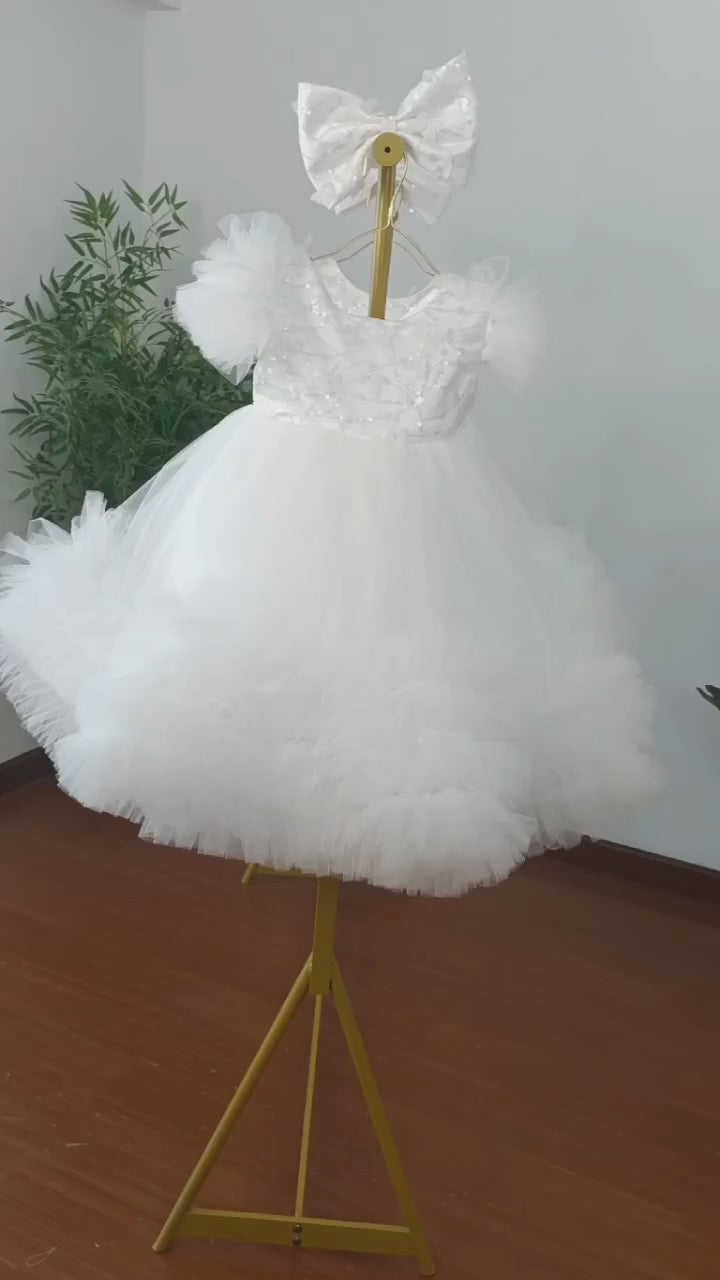 DreamyVow Elegant Flower Girl Dress Gold Kids for Birthday Wedding Party J069