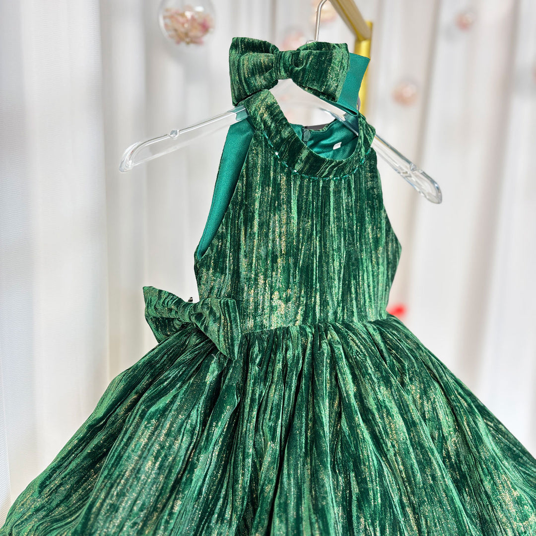 DreamyVow Green Knee Length Baby 1st Birthday Girl Dress J310